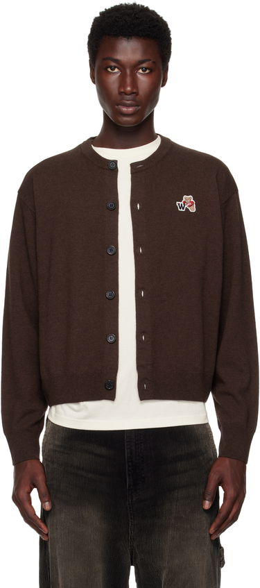 Pleteni pulover We11done We11done Single Patch Cardigan Rjava | WD-KC2-25-611-U-BR, 0