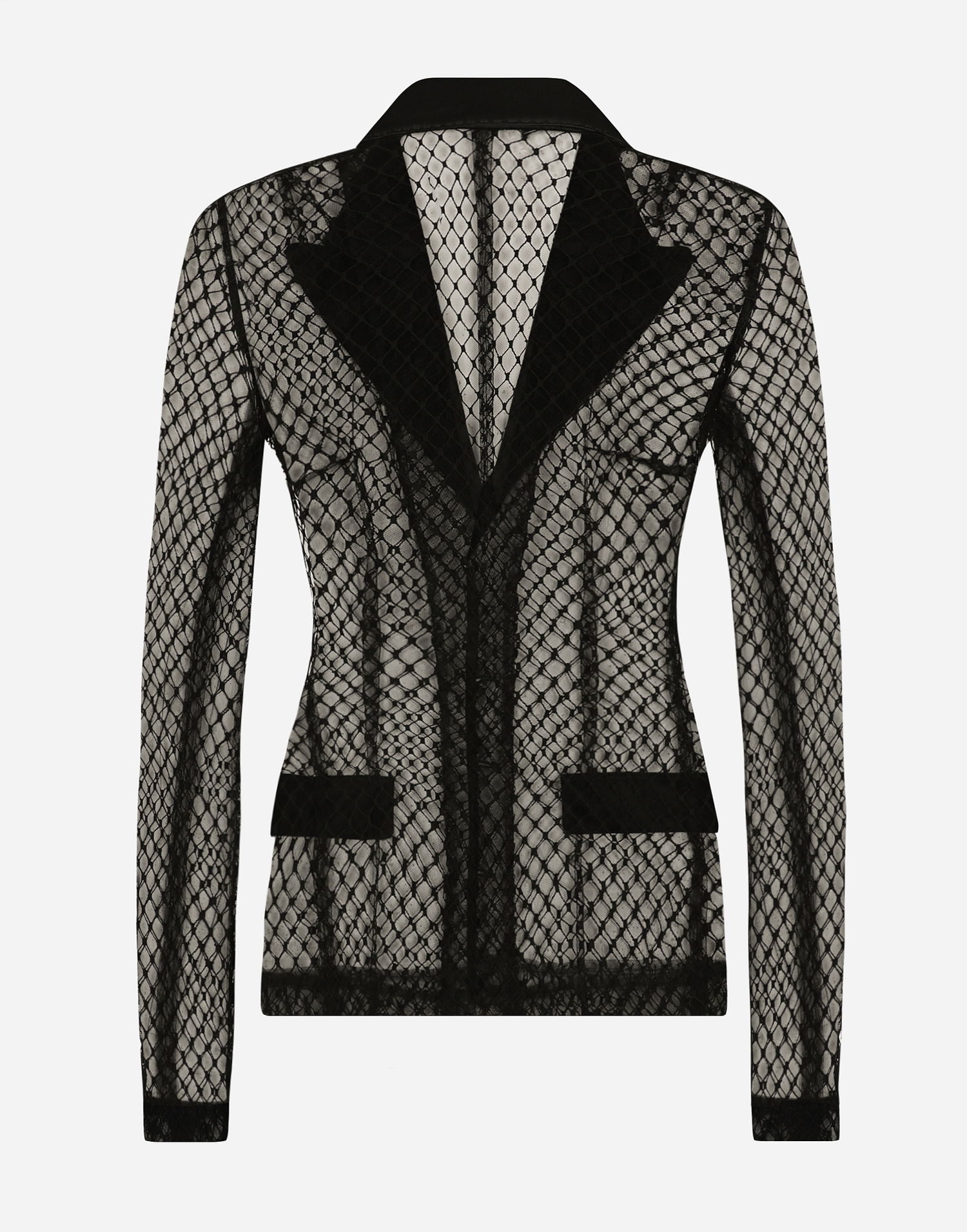 Jakna Dolce & Gabbana Single-breasted Mesh Jacket Črna | F27BUTHLM83N0000, 1