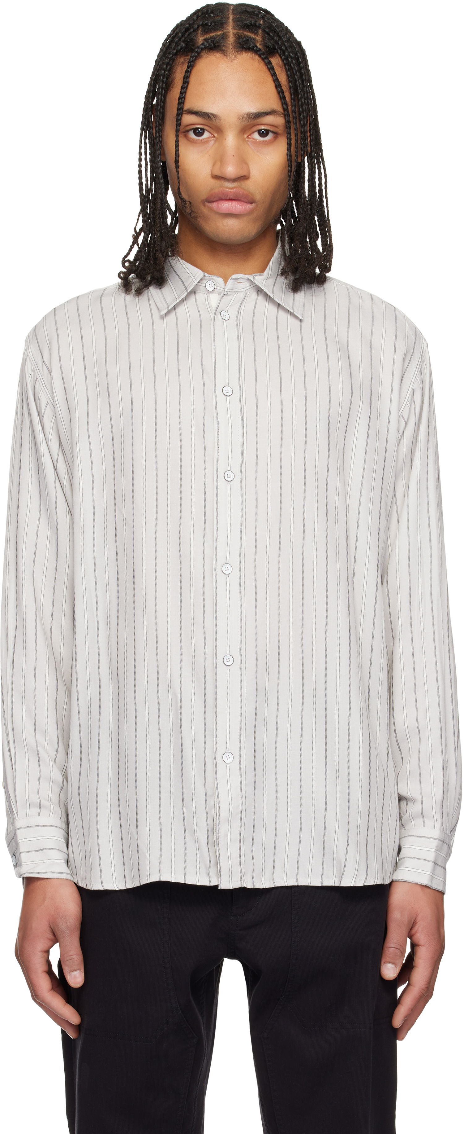 Srajce rag & bone rag & bone Matthew Striped Shirt Bela | MBW24HA006PKML, 0