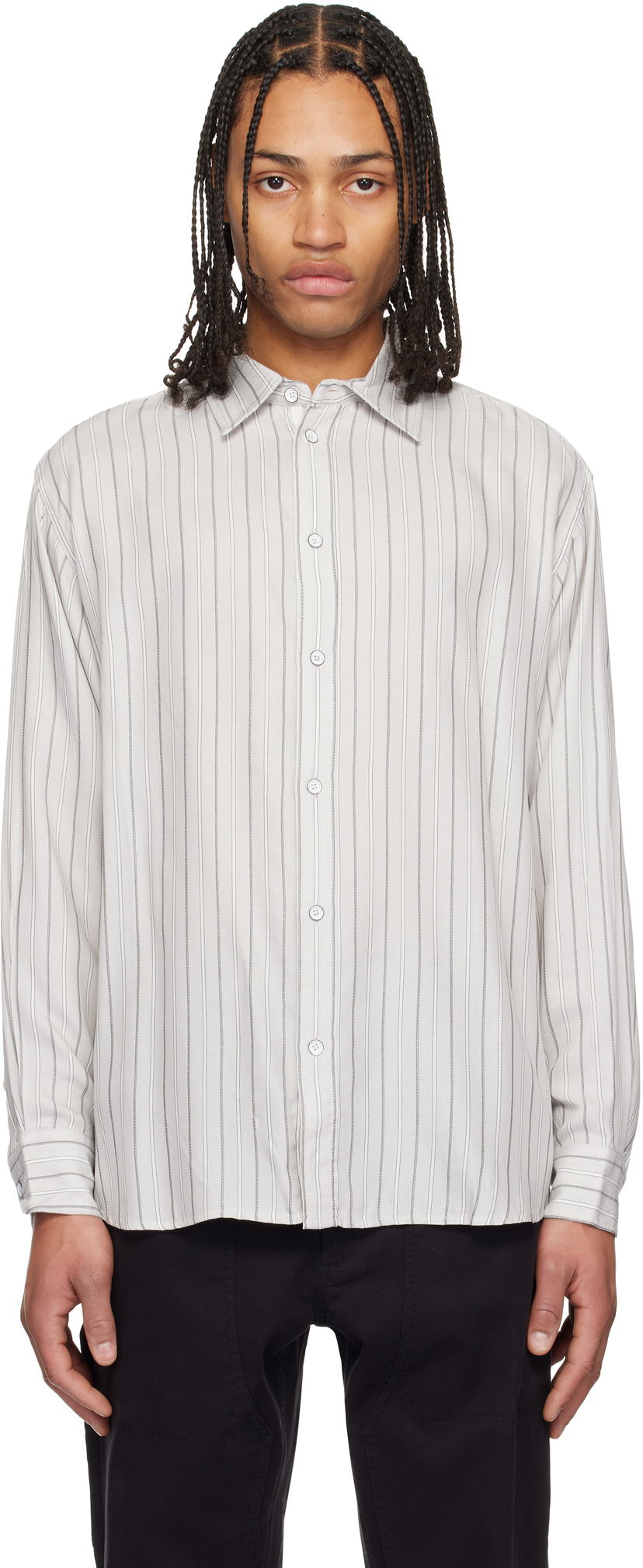 Srajce rag & bone rag & bone Matthew Striped Shirt Bela | MBW24HA006PKML