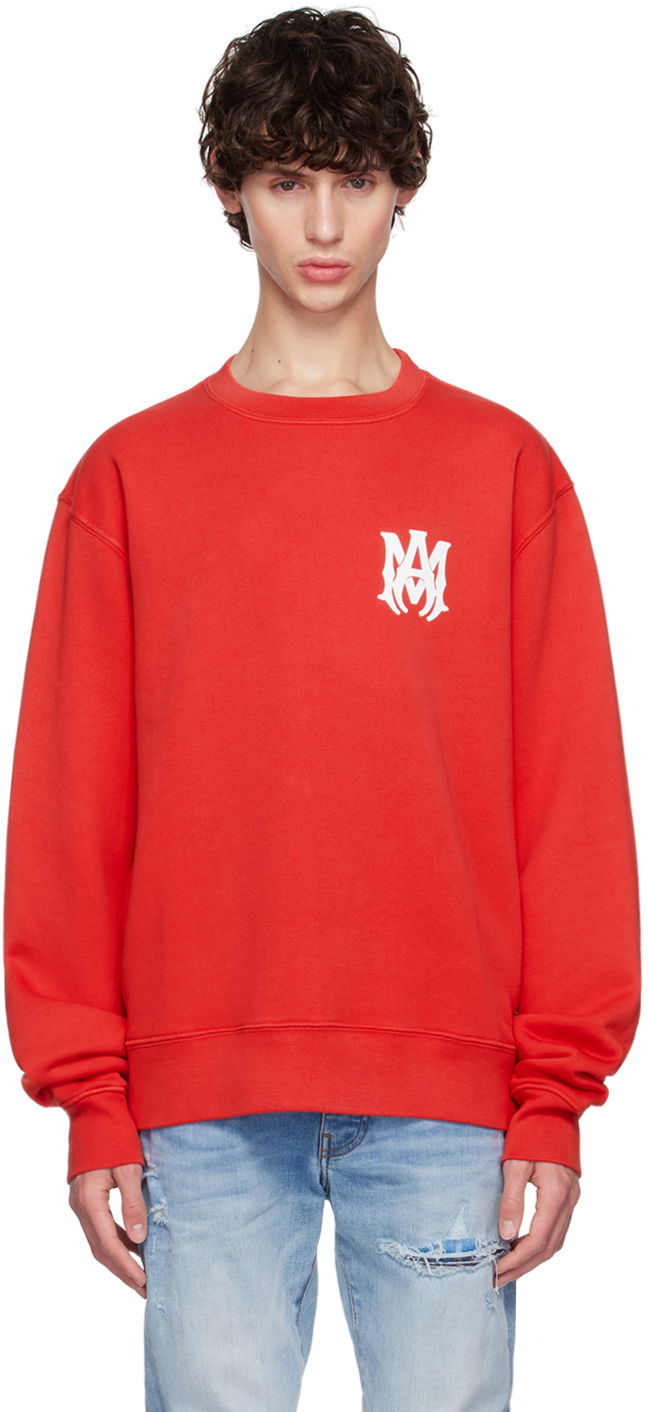 Pulover AMIRI Red MA Core Logo Sweatshirt Rdeča | AMJYCW1038