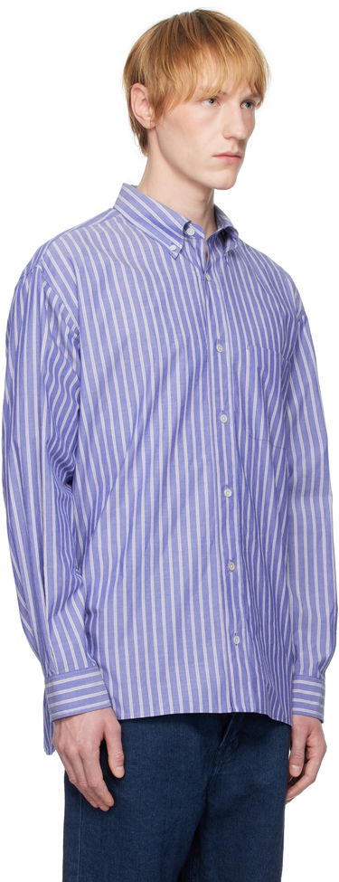 Srajce The Row The Row Bresson Striped Button-Down Shirt Modra | 916-W3584, 1