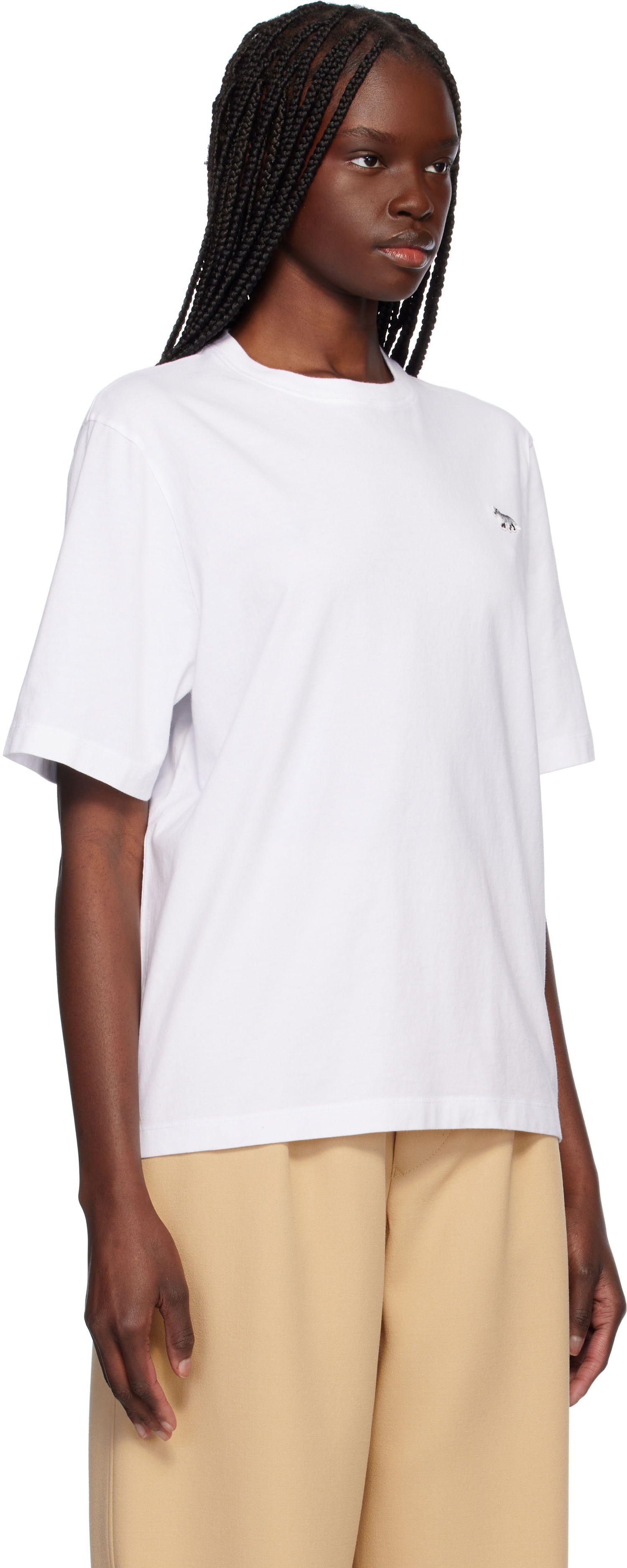 Majica MAISON KITSUNÉ Maison Kitsuné Baby Fox Patch Comfort T-Shirt Bela | OW00130KJ0008, 1