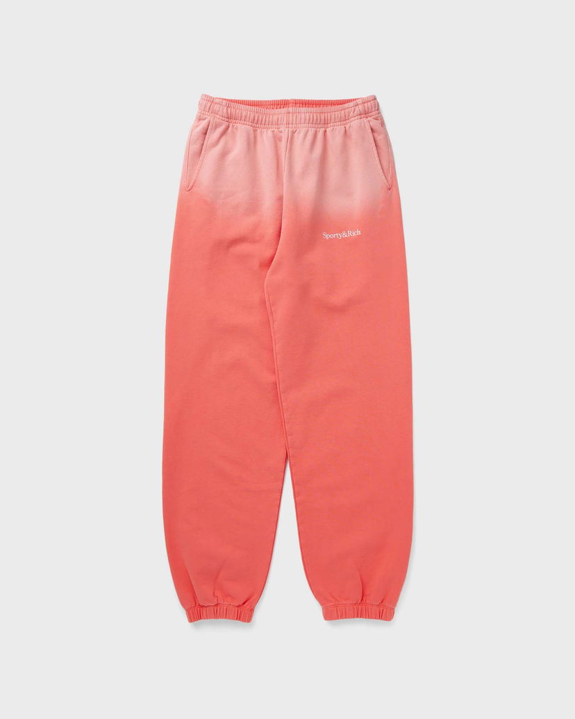 Trenirka Sporty & Rich Dip Dye Serif Logo Embroidered Sweatpants Roza | PA020S413SP