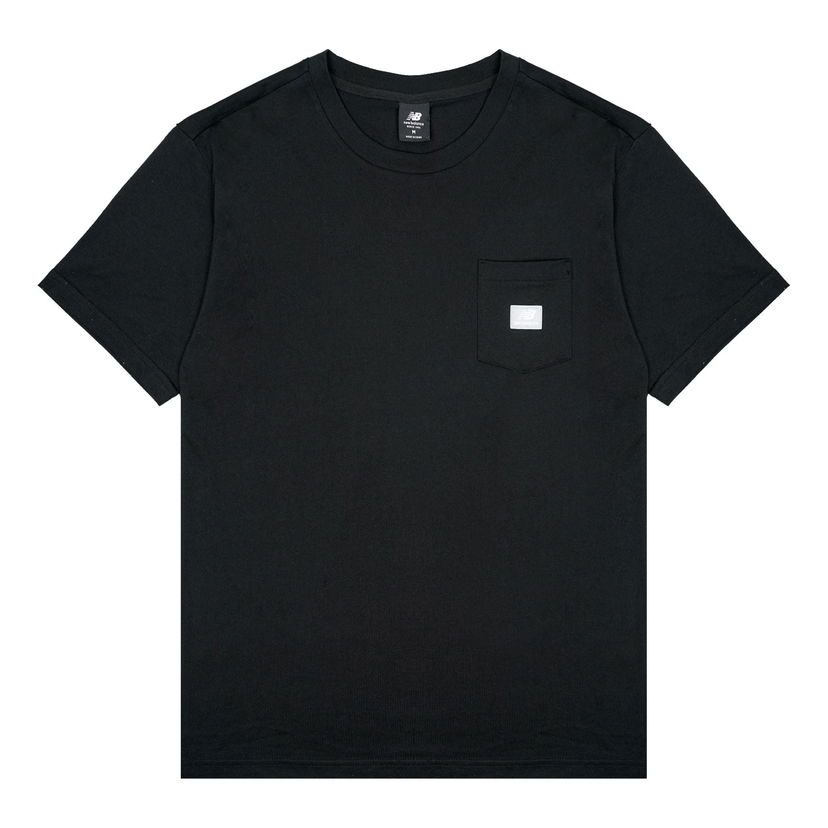 Srajce New Balance Pocket Logo Round Neck T-Shirt Črna | AMT01567-BK