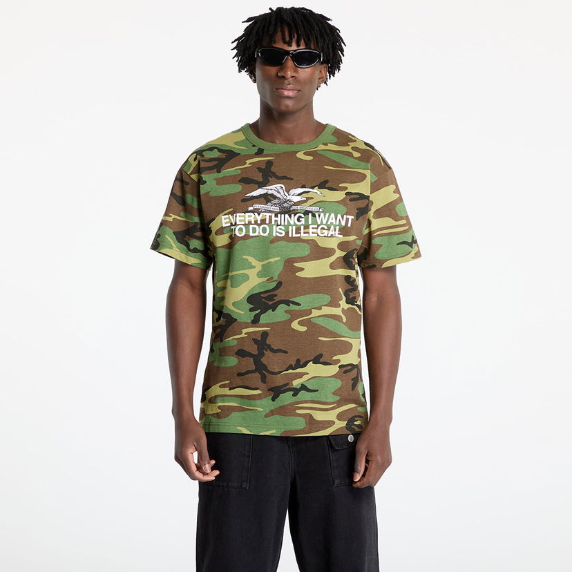 Majica Pleasures PLEASURES Illegal Camo T-Shirt Zelena | P24W038 WOODLAND