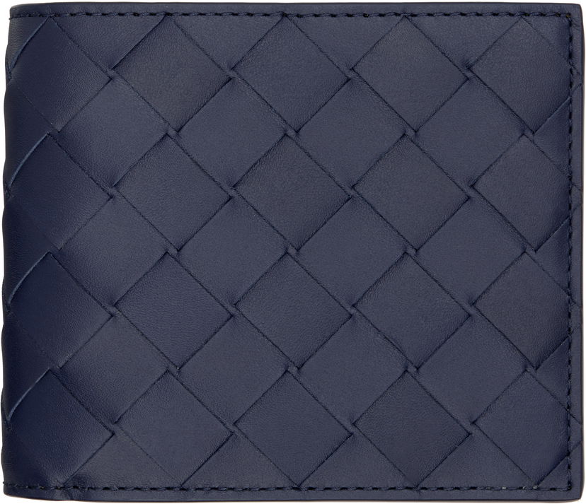 Denarnica Bottega Veneta Bottega Veneta Intrecciato Bi-Fold Wallet Modra | 743211VCPQ63258