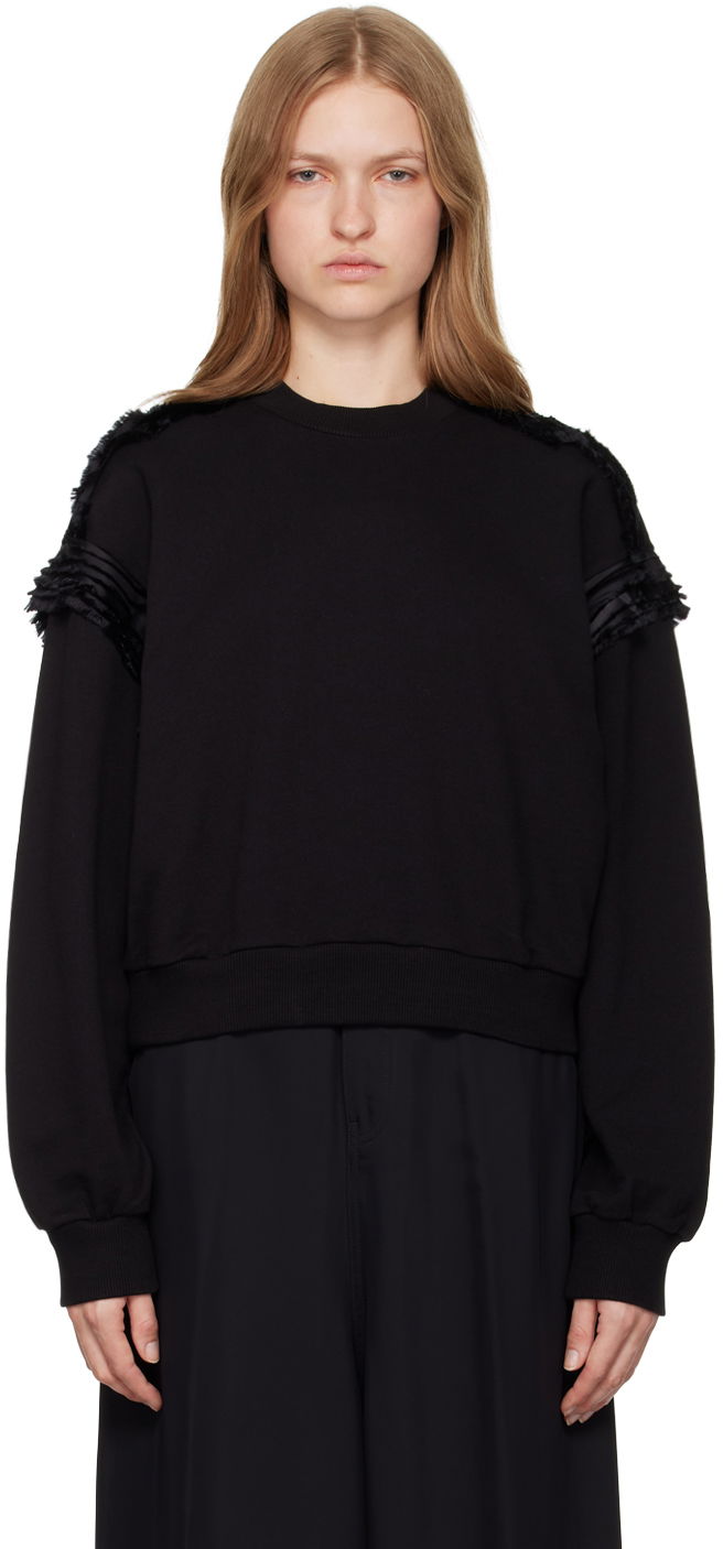 Pulover Maison Margiela Sweatshirt Ruffled Črna | S52GU0230 M25003