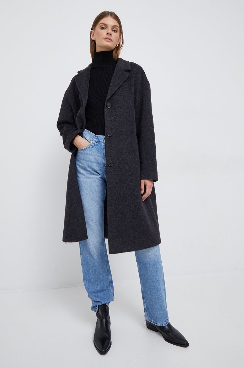 Plašči CALVIN KLEIN Coat Črna | K20K204629.9BYY, 0