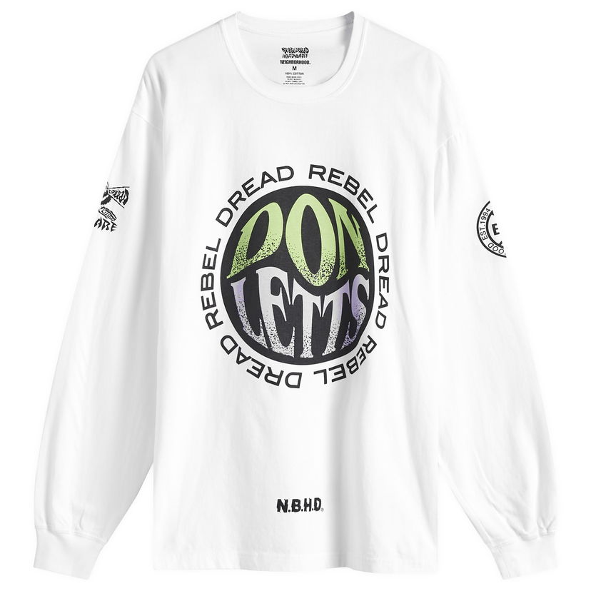 Majica Neighborhood Neighborhood x Rebel Dread Hardware Long Sleeve T-Shirt Bela | 242PCRDN-LT01S-WHT