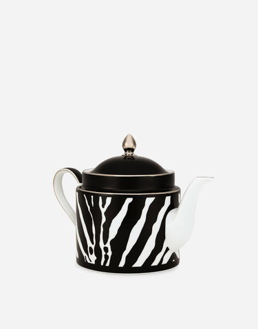 Home decor Dolce & Gabbana Zebra Print Porcelain Teapot Črna | TC0127TCA39UZ003, 2