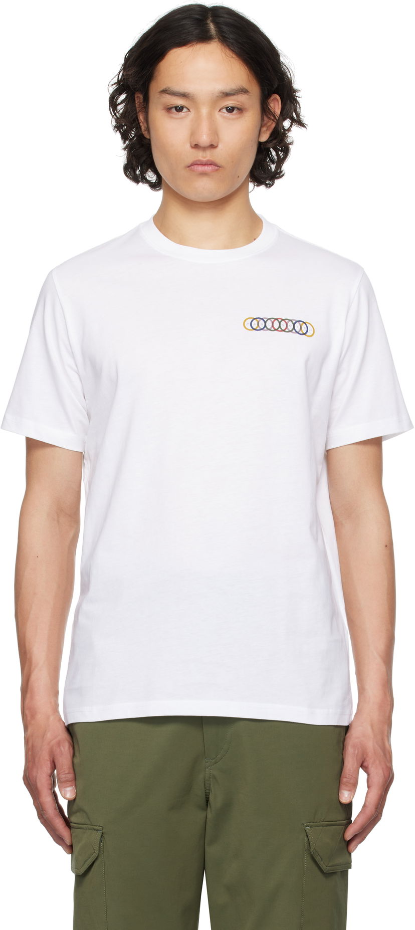 Majica Paul Smith PS Paul Smith Overlapping Circles T-Shirt Bela | M2R-011R-PP5084-01