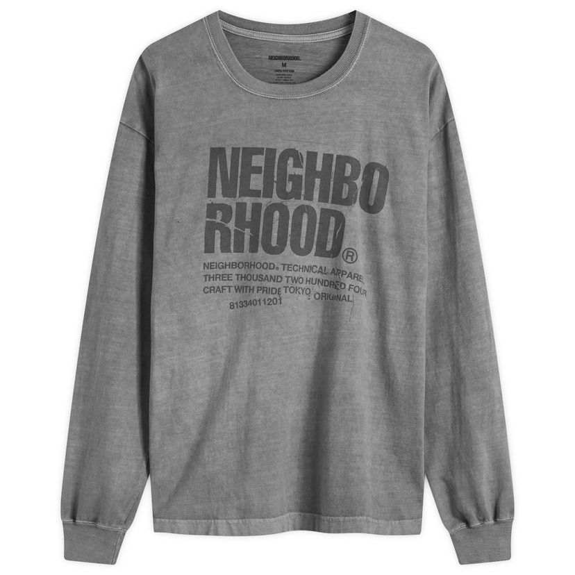 Majica Neighborhood LS-11 Graphic Long Sleeve T-Shirt Siva | 242PCNH-LT11-GRY