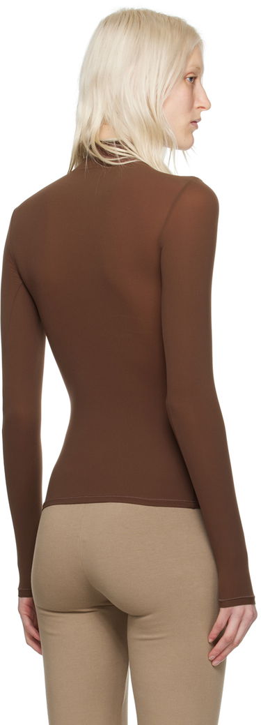 Pleteni pulover SKIMS SKIMS Fits Everybody Turtleneck Top Rjava | AP-TTN-1230, 2