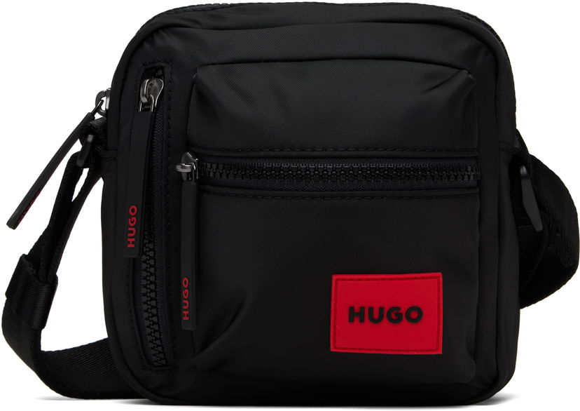 Torba za čez ramo BOSS HUGO Logo Patch Crossbody Bag Črna | 50535643