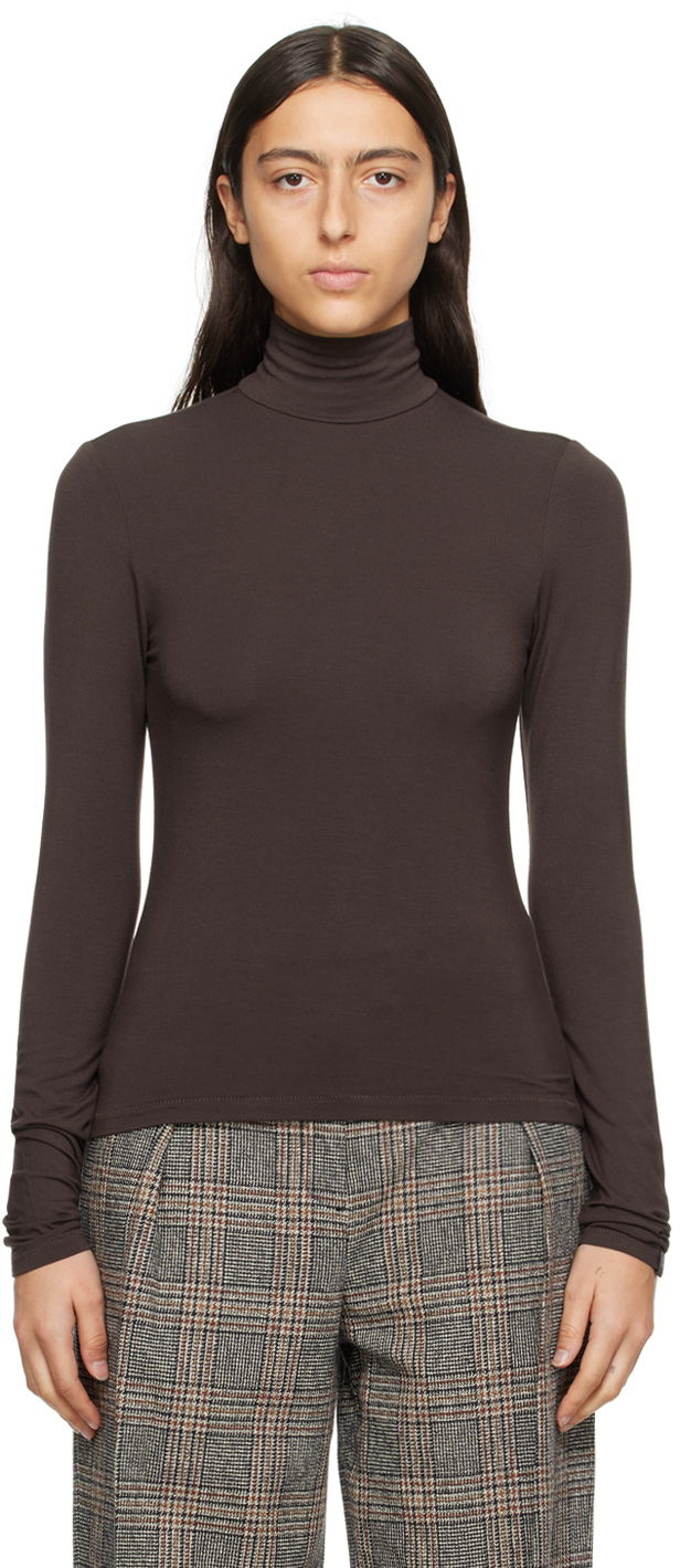 Pleteni pulover rag & bone Luca Turtleneck Top Rjava | WAC23FT017FG17