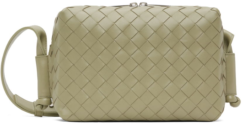 Torba za čez ramo Bottega Veneta Bottega Veneta Small Loop Messenger Bag Zelena | 755774 V2HL1