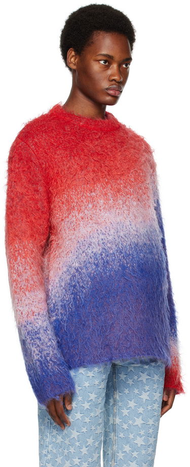 Pleteni pulover ERL ERL Gradient Knit Sweater Rdeča | ERL06N005, 3