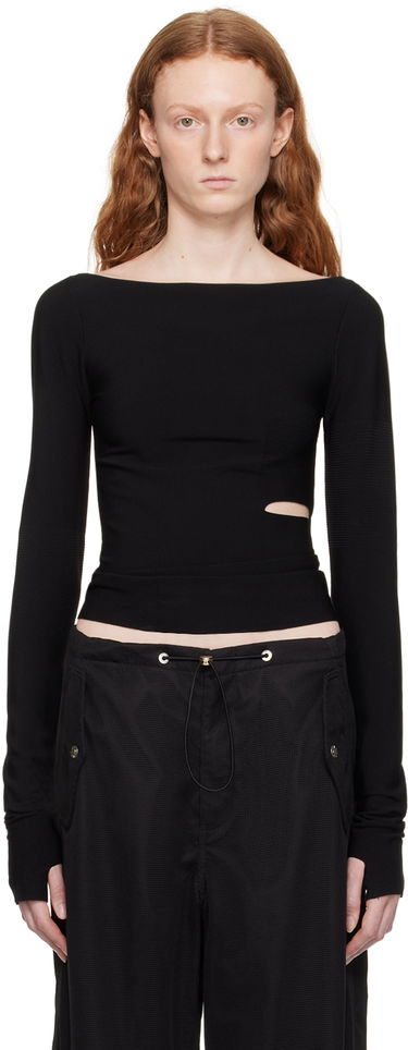 Majica Dion Lee Cinched Slit Long Sleeve Top Črna | C7212P23, 0