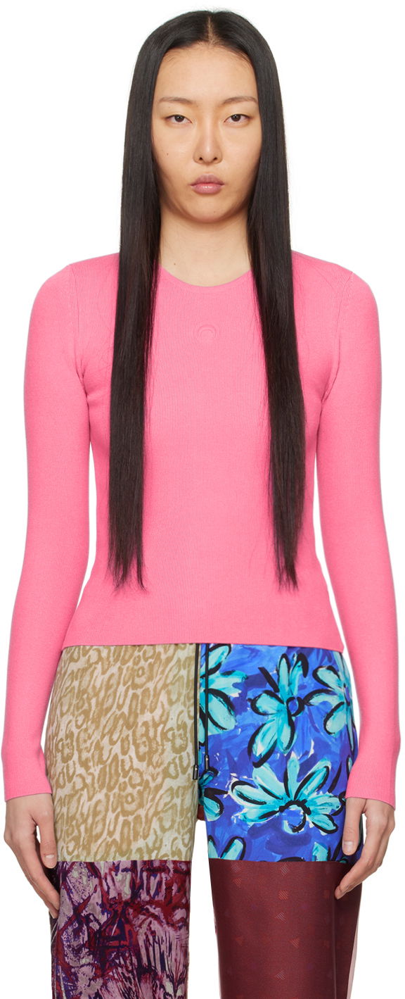 Pleteni pulover Marine Serre Core Sweater Roza | WTK014, 0