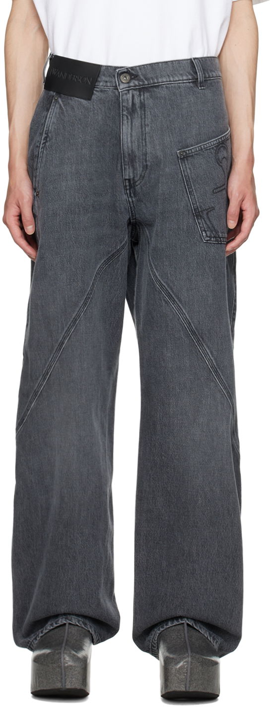 Kavbojke JW Anderson JW Anderson Twisted Workwear Jeans Siva | DT0068-PG1195