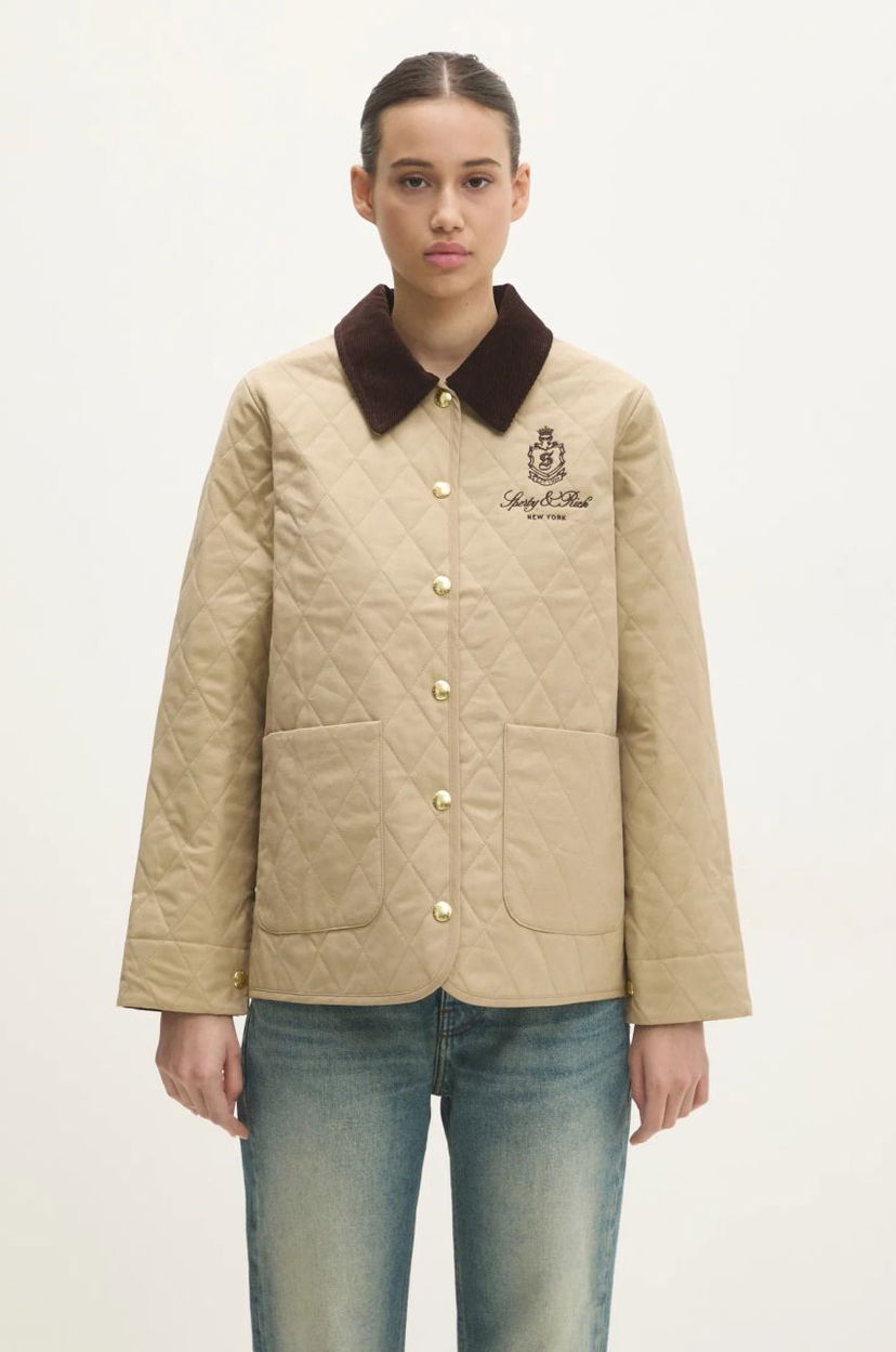 Jakna Sporty & Rich Sporty & Rich Vendome Quilted Jacket Bež | OW008512205BE01