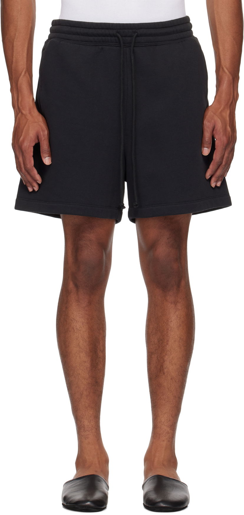 Kratke hlače SKIMS SKIMS Cotton Fleece Relaxed Shorts Črna | BO-SHO-5340M