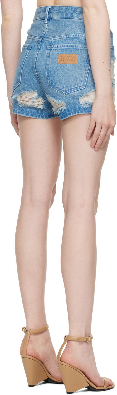 Kratke hlače Maison Margiela MM6 Maison Margiela Distressed Denim Shorts Modra | S62MU0069 M30018, 2