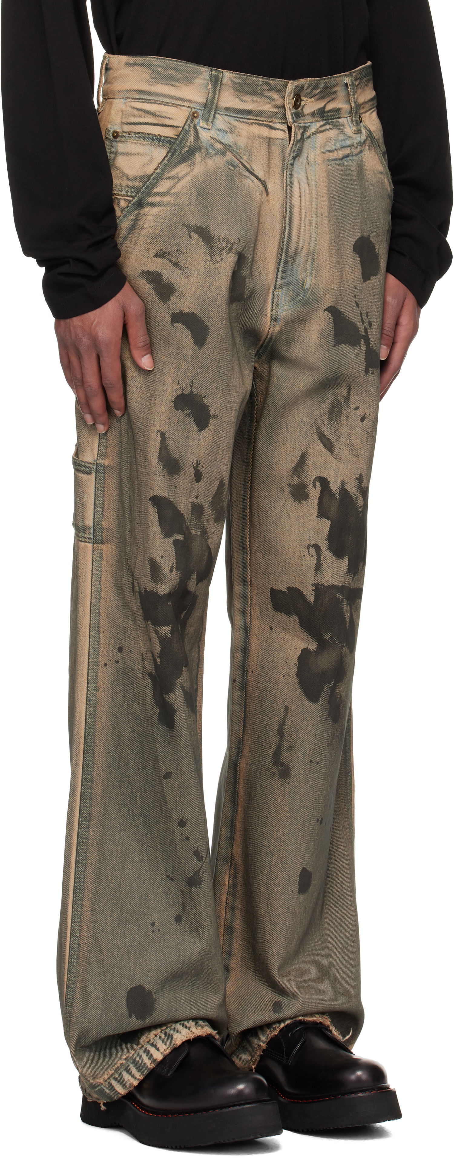 Kavbojke We11done We11done Carpenter Jeans Zelena | WD-DP3-24-338-M-BG, 1