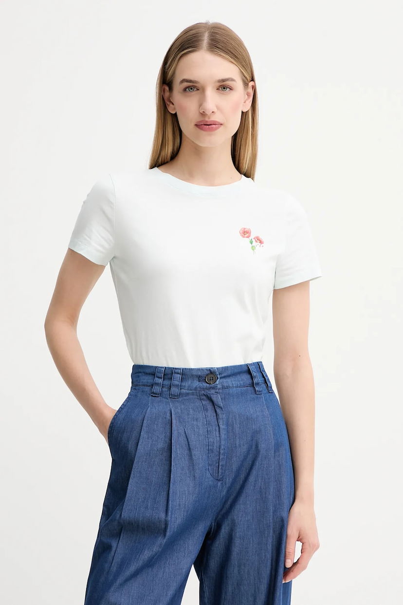 Majica KENZO Kenzo Floral T-Shirt Turkizna | FF62TS2564SO
