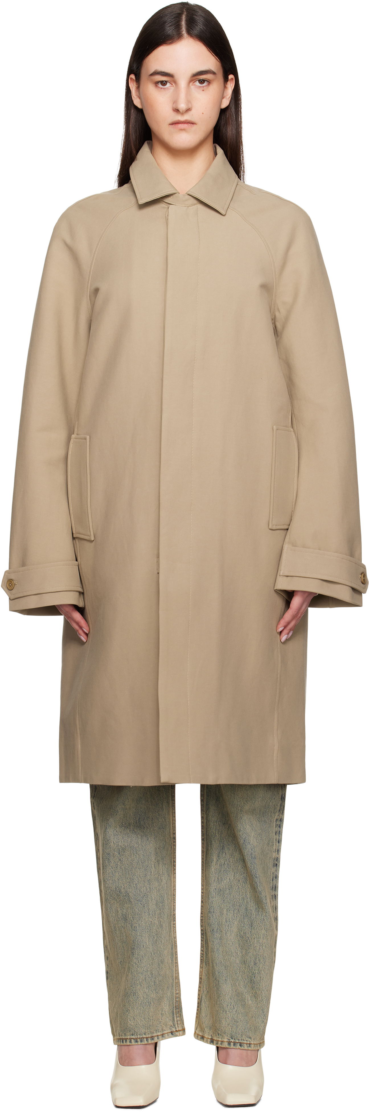 Trenčkot Entire Studios Entire Studios Duster Trench Coat Bež | ESU-S25-1010-BU, 0