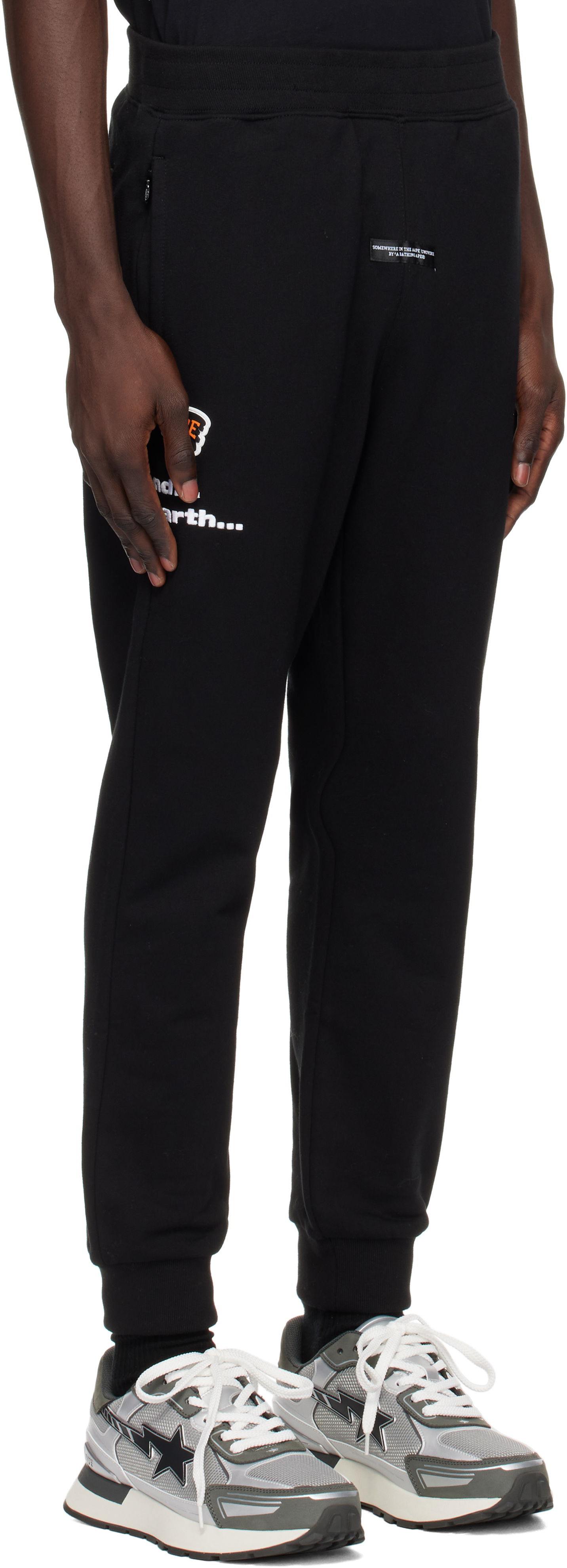 Trenirka AAPE by A Bathing Ape AAPE by A Bathing Ape Main Sweatpants Črna | AAPPTMB637XXNBKX, 1