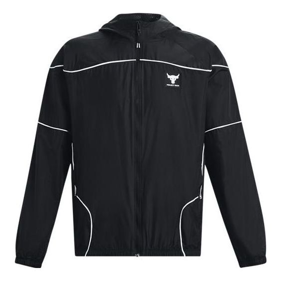 Vetrovka Under Armour Project Rock Men's Woven Training Jacket Črna | 1378587-001