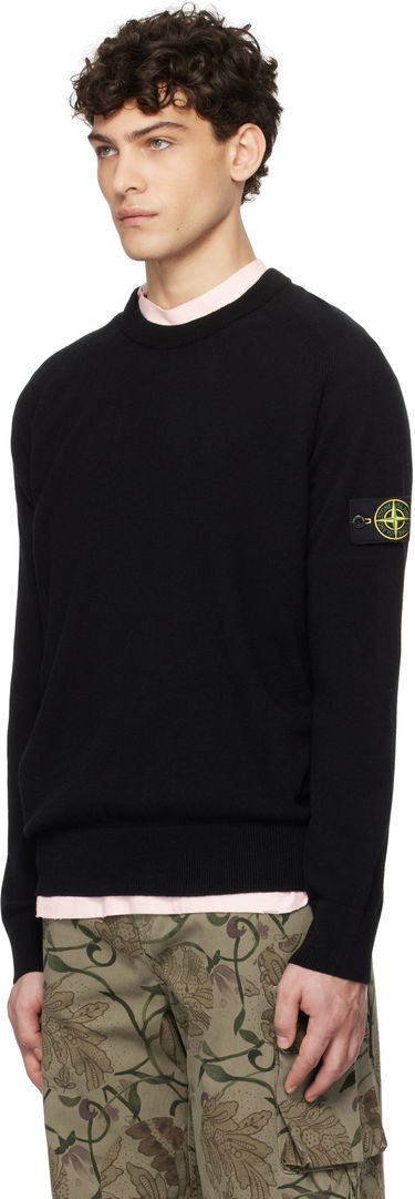 Pleteni pulover Stone Island Stone Island Light Geelong Wool Sweater Črna | K1S15 5100045 S00B4, 3