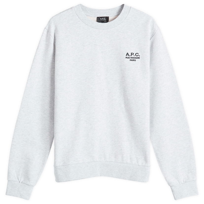 Pulover A.P.C. Rue Madame Logo Crew Sweat Bela | COHBV-M27913-TPN