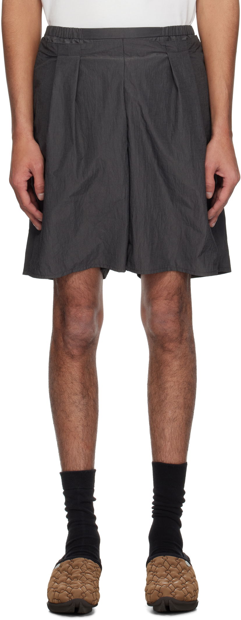 Kratke hlače ADER ERROR ADER error 0202 Pleated Shorts Siva | BO01SSBT0202DR