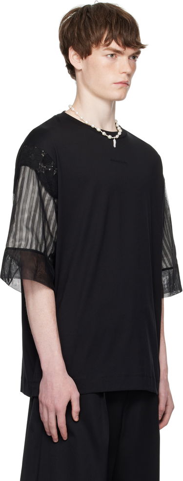 Majica Simone Rocha Simone Rocha Trapped Lace Patchwork T-shirt Črna | 5354 0553, 1