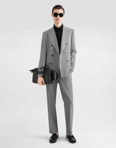 Hlače Dolce & Gabbana Dolce & Gabbana Tailored Wool Houndstooth Pants Siva | GP0B8TFQ2OIS0984, 1