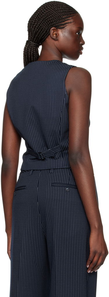 Telovnik rag & bone Priya Pinstripe Vest Modra | WAC23HT044LC44, 2