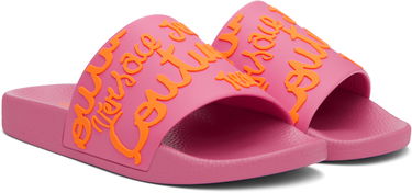 Kopalke Versace Versace Jeans Couture Logo Shelly Pool Slides Roza | E78VA3SQ1_E71352, 3
