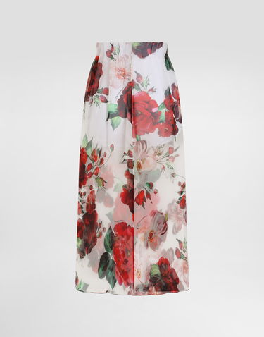 Krila Dolce & Gabbana Dolce & Gabbana Rose-Print Chiffon Midi Skirt Večbarvna | F4BBOTIS1Y6HA5PD, 2