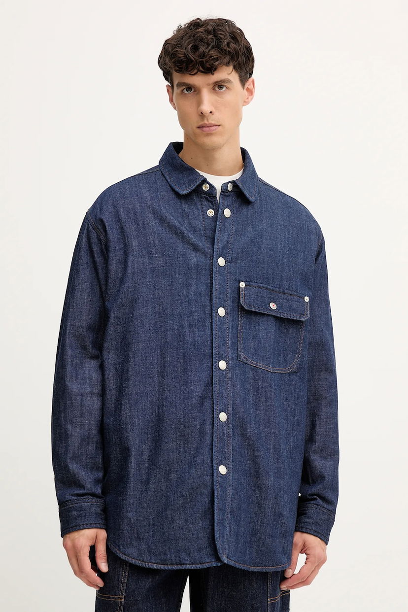 Srajce KENZO Kenzo Relaxed Fit Denim Shirt Modra | FF65DC5066E1