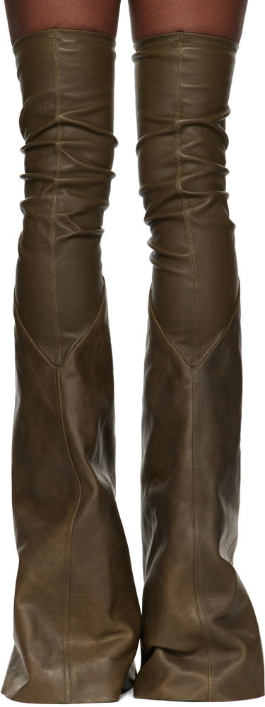 Nogavice Rick Owens Rick Owens Porterville Cargowedge Leather Boots Zelena | RR02D6849 LSLOO, 1