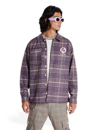 Srajce Pleasures Surfing Flannel Roza | P22F027 PINK