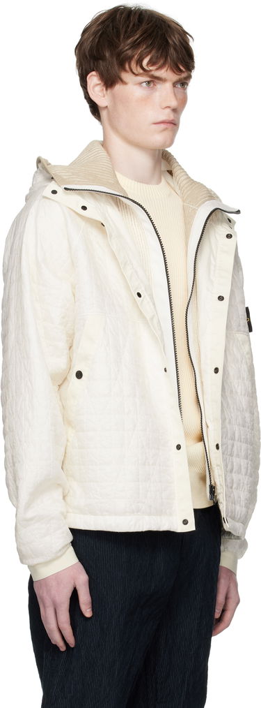 Jakna Stone Island Stone Island Quilted Crinkled Reps Hooded Jacket Bela | K2S15 4100023 S0186, 1