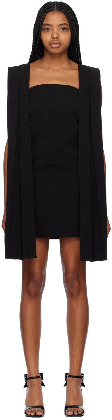 Obleke We11done Pleated Minidress Črna | WD-OP1-23-011-W-BK