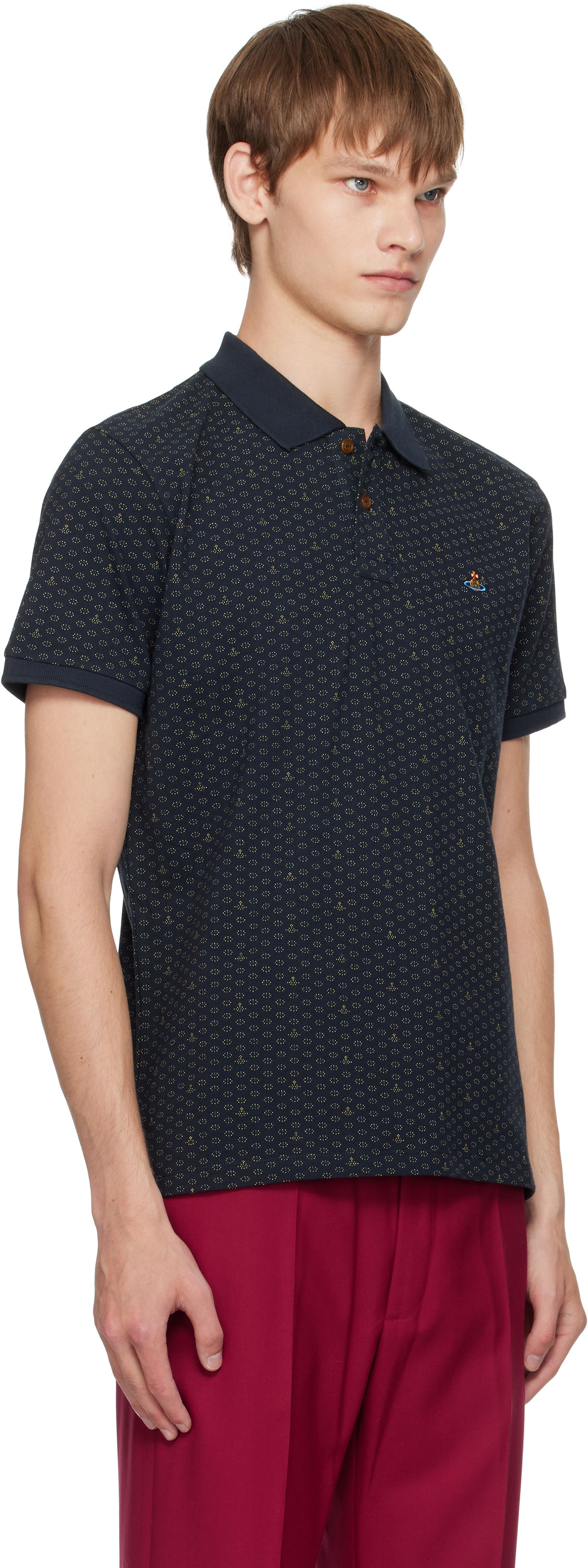 Polo majica Vivienne Westwood Vivienne Westwood Classic Polo Mornarica | 2H01000P-J009Q-, 1
