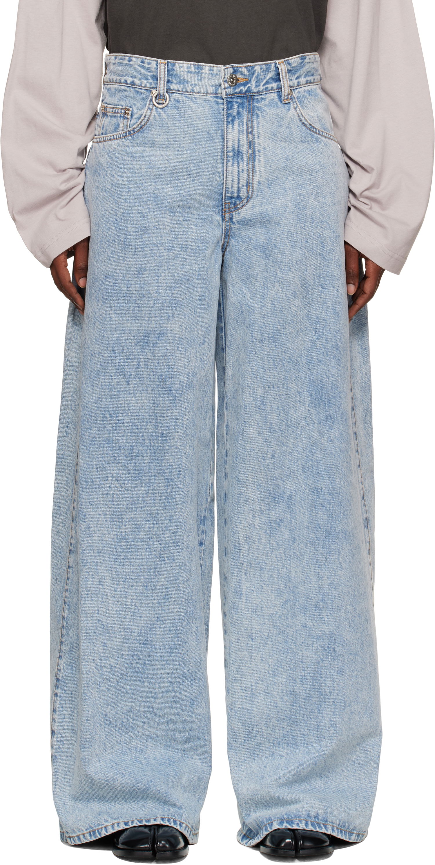 Kavbojke We11done We11done Oversized Low-Rise Jeans Modra | WD-DP2-25-337-W-SK, 0