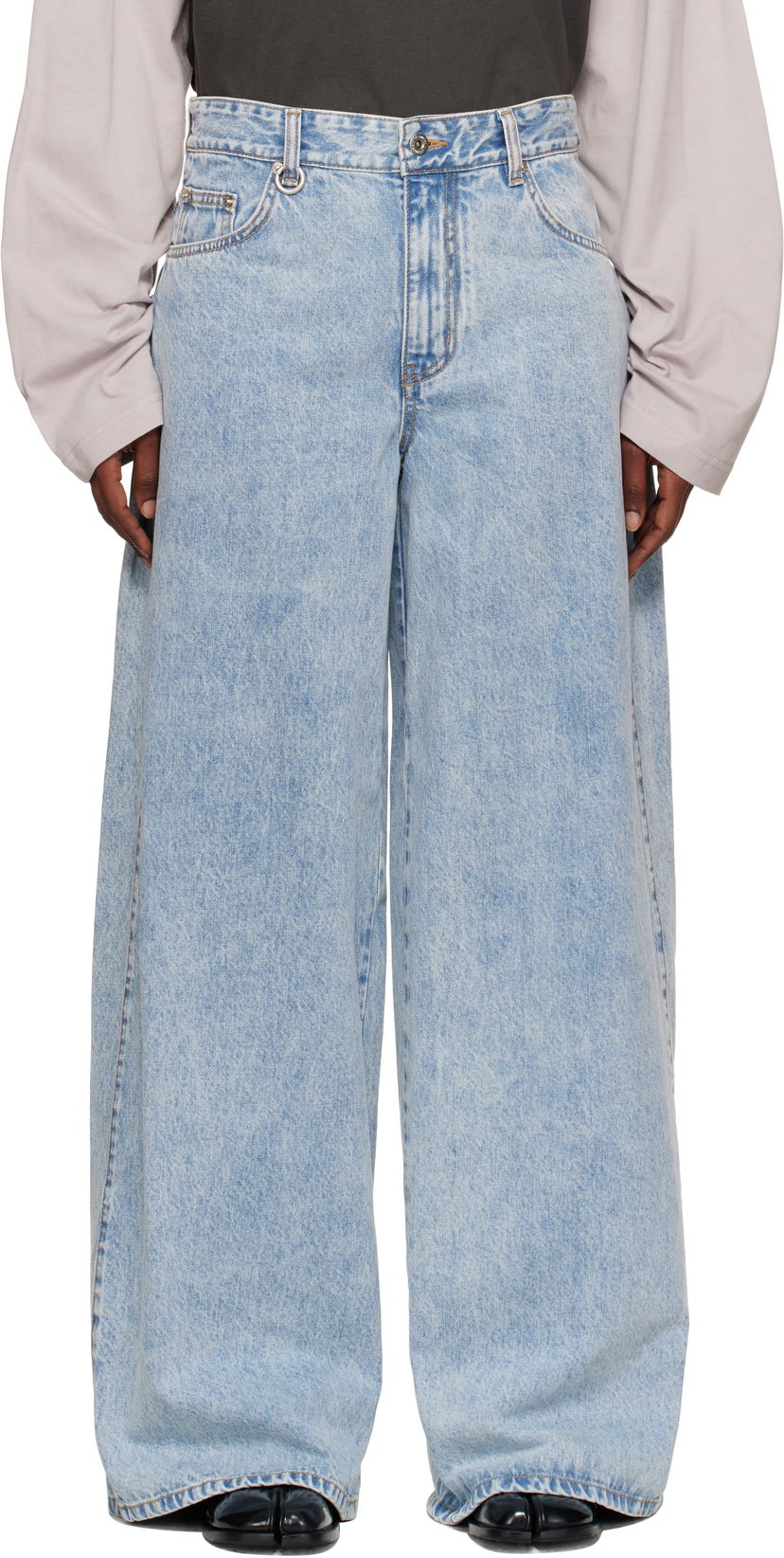 Kavbojke We11done We11done Oversized Low-Rise Jeans Modra | WD-DP2-25-337-W-SK
