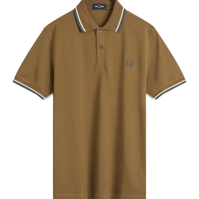 Polo majica Fred Perry Fred Perry Twin Tipped Polo Shirt, Size Large Rjava | M3600-Z60